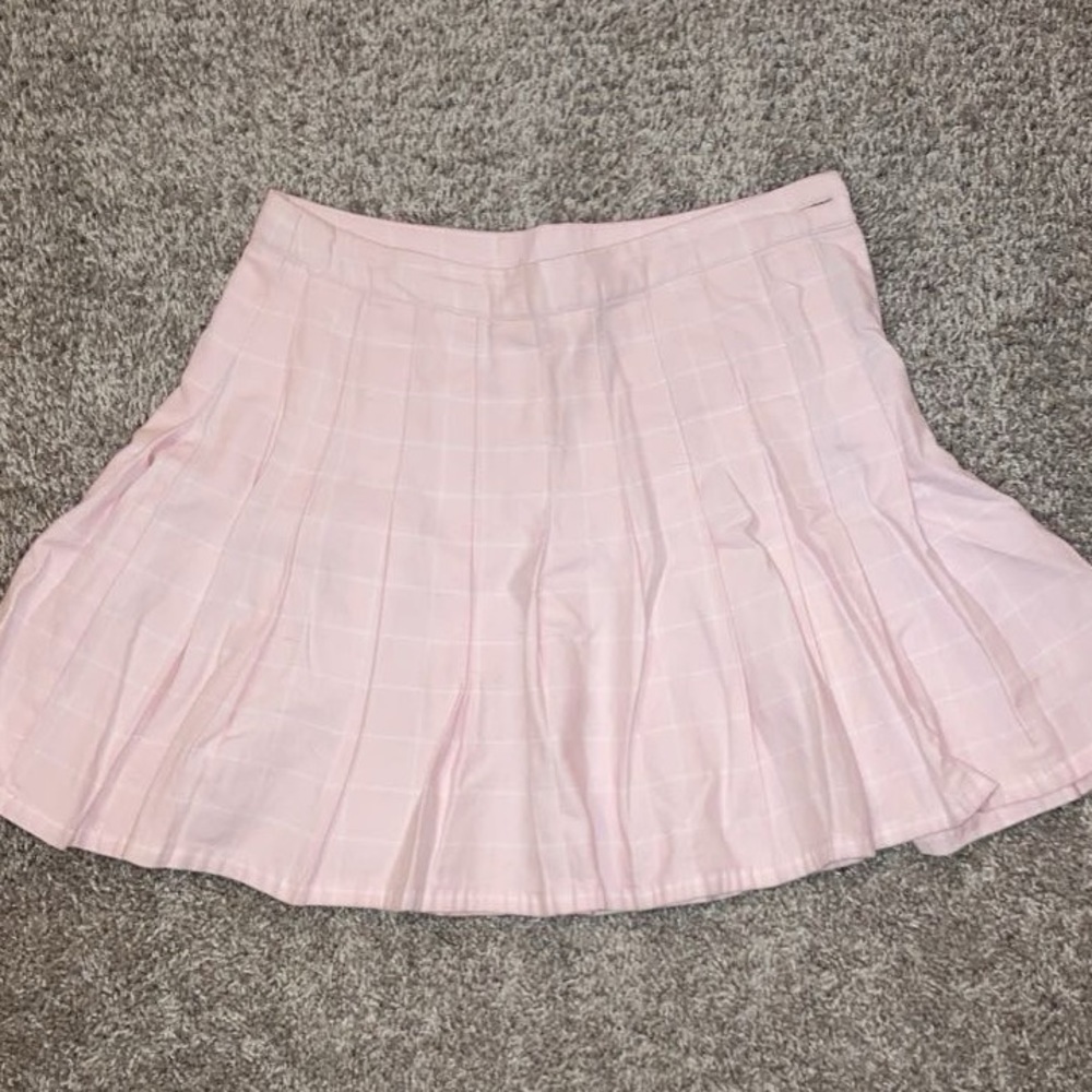Baby Pink Grid Skirt